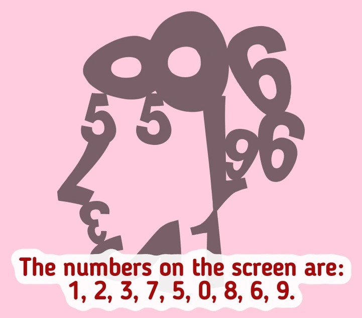 Un puzzle care vă va înnebuni: trebuie să numărați numerele de pe imaginea unei fețe