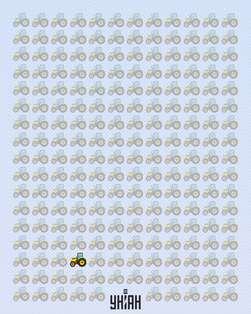 Tractorul ciudat era în partea de jos a imaginii / colaj Moje