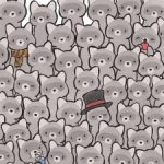 Un puzzle pentru adevărate genii: găsește pisica printre ratoni în 15 secunde Un puzzle pentru adevărate genii: găsește pisica printre ratoni în