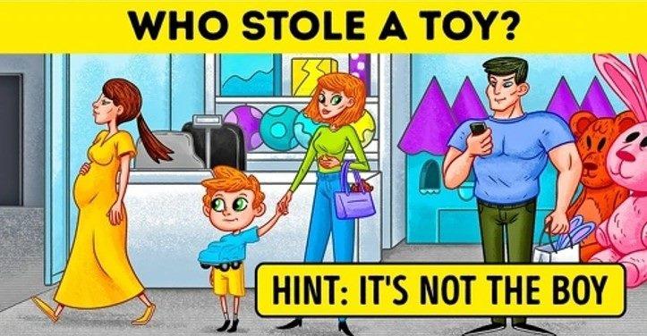 Numește în 15 secunde care dintre cei trei a furat jucăria / foto de Bright Side