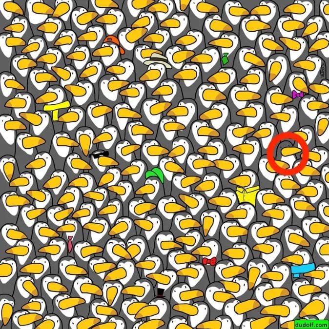 Un puzzle pentru megabrainici: doar câțiva vor găsi pinguinul în 30 de secunde